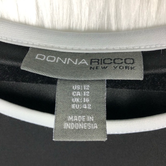 Donna Ricco Black Shift Dress - Picture 2 of 3